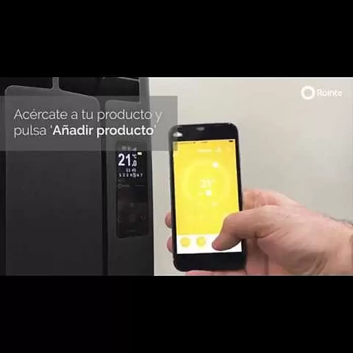 Rointe Emisor térmico Delta - 550 W, Negro, 9,7 x 51 x 58,5 cm, Fluido - Proceso de emparejamiento Serie Delta - iOS (Apple)