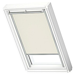 Velux Dachfensterrollo DKL MK08 1085S (Farbe: Hellbeige - 1085S, Farbe Schiene: Aluminium, Manuell)