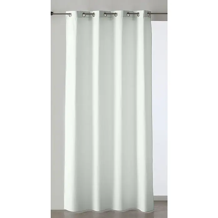 Cortina con ollaos New Panama - An x Al: 135 x 260 cm, Crudo, Materiales naturales - Cortina blanca con ojales que filtra suavemente la luz, creando un ambiente sereno, ideal para dormitorios y salas de estar.