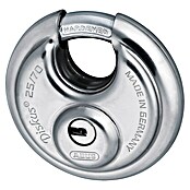 Abus Diskusschloss 25/70 Gleichschließend (B x H: 70 x 70 mm, Bügelstärke: 10 mm, Edelstahl) | BAUHAUS