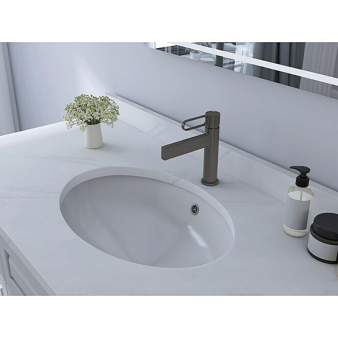 IO Dior Grifo de lavabo (Titanio) | BAUHAUS