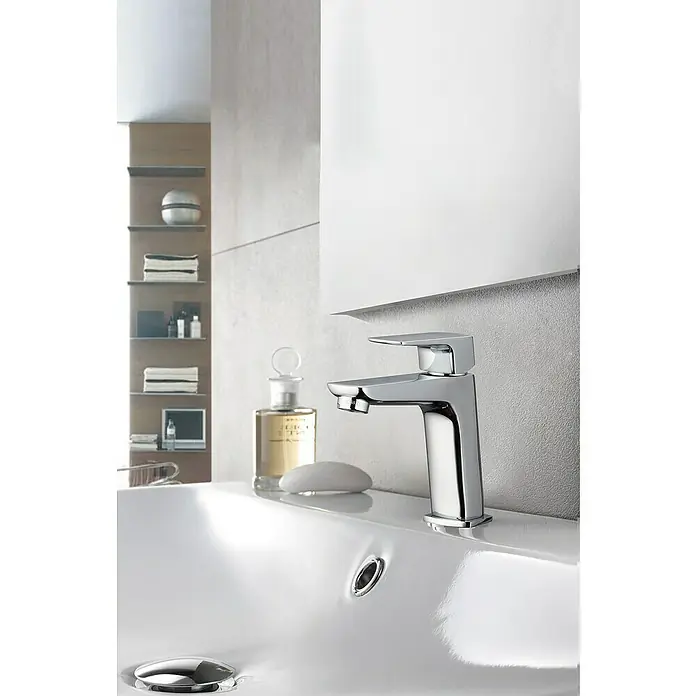 IO Marriot Grifo de lavabo - Cromo - Elegante grifo de baño con un diseño moderno. El grifo brillante se integra perfectamente en el interior luminoso y es un verdadero punto de atracción.
