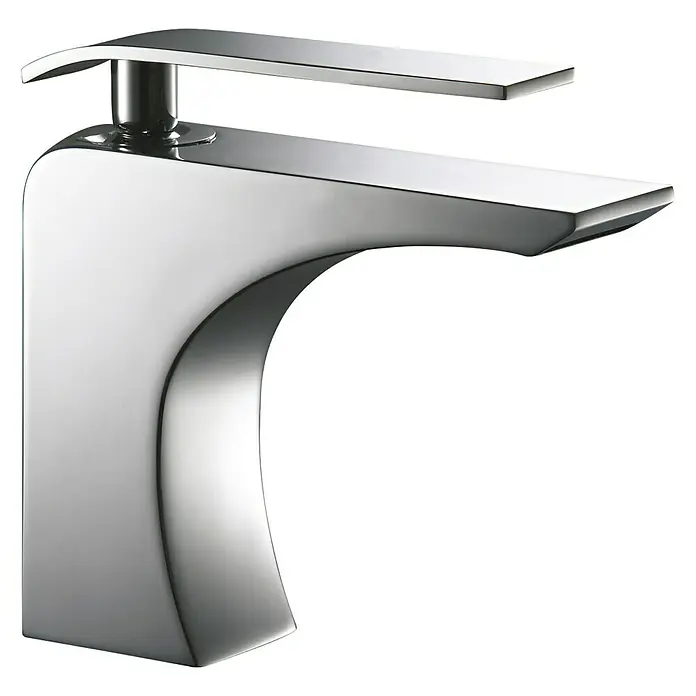 IO Zio Grifo de lavabo - Cromo - Grifo cromado moderno con un diseño elegante y plano, que añade un toque de estilo a cualquier baño.