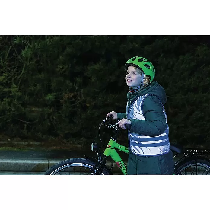 Abus Kinder- & Jugendwarnweste Max - Grau, Größe: S 48 – 54 cm - Anwendungsbeispiel