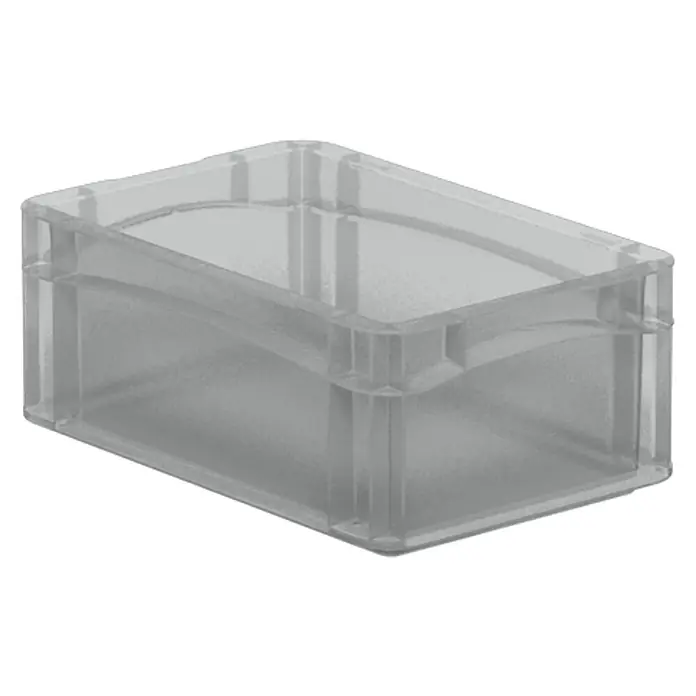 Surplus Systems Eurobox - L x B x H: 30 x 20 x 12 cm, Kunststoff, Transparent - Transparente Kunststoffbox zur Aufbewahrung von Gegenständen. Ideal für Lagerung und Organisation mit robustem Design.