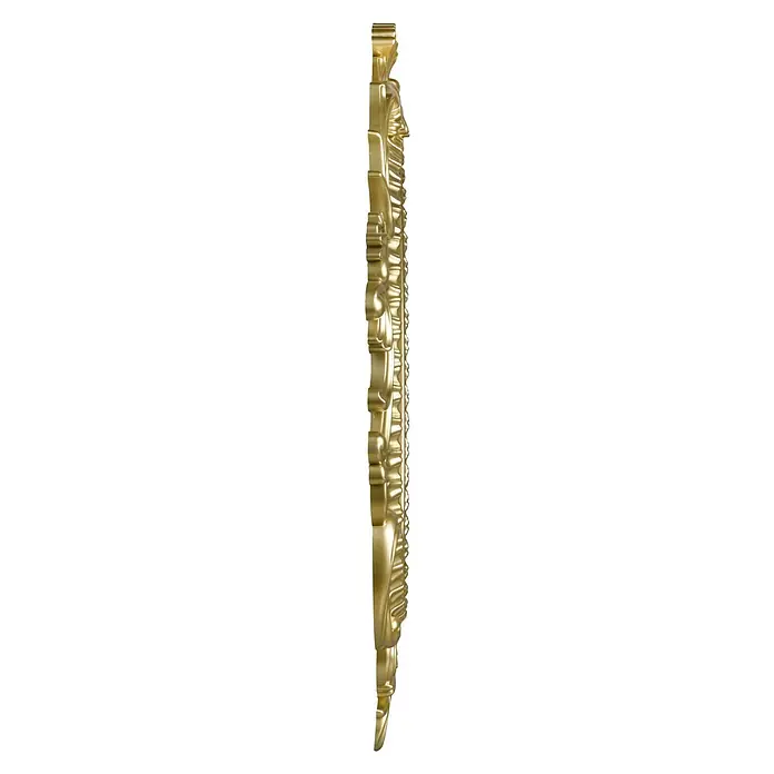 Wandspiegel Trixi - 44,5 x 73 cm, Gold - Detailaufnahme einer goldenen Ziersäule, die Eleganz und Erhabenheit in der Architektur verkörpert, ideal für kunstvolle Akzente.