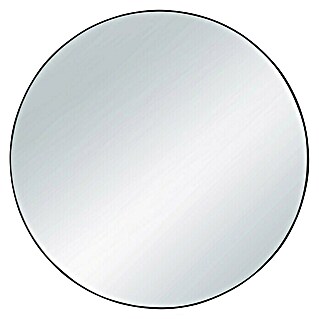 Rahmenspiegel Mila (Durchmesser: 50 cm, Schwarz, Metall)