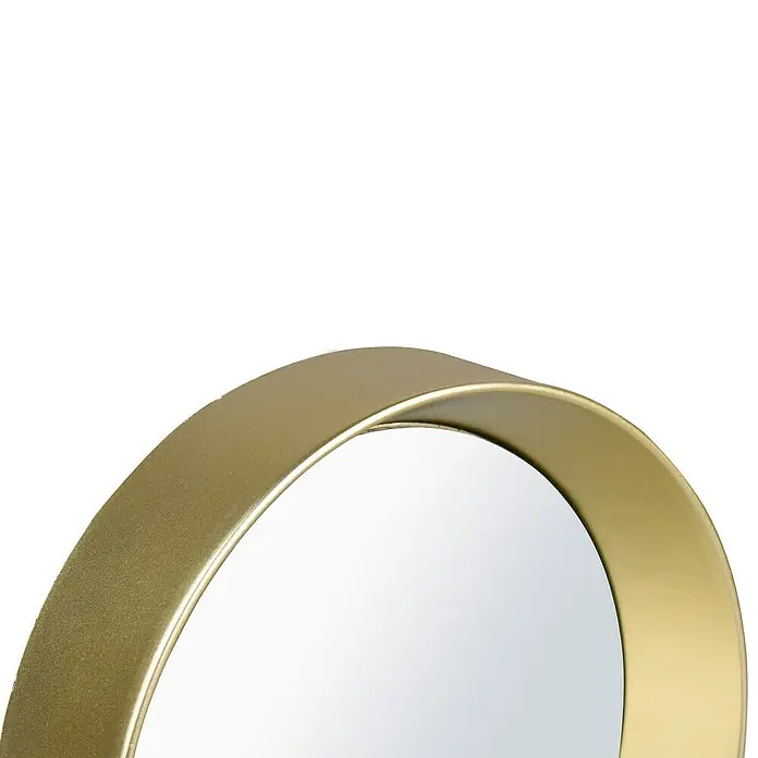 Wandspiegel Vivien - 5 -tlg., Gold - Nahaufnahme eines runden, goldenen Spiegels mit modernem Design, ideal für stilvolle Akzente in jedem Raum.