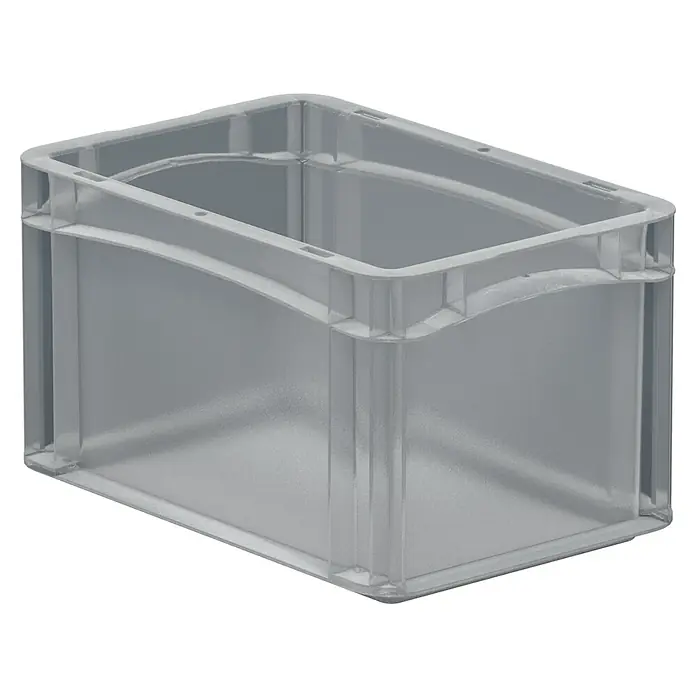Surplus Systems Eurobox - L x B x H: 30 x 20 x 17 cm, Kunststoff, Transparent - Abbildung einer grauen Kunststoffbox, die robust und ideal für Lagerung sowie Transport geeignet ist. Ihre Bauweise verspricht Langlebigkeit.