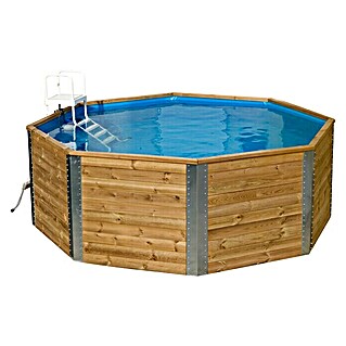 Weka Holz-Pool La Gomera (Ø x H: 310 x 116 cm, Braun, 7 500 l)