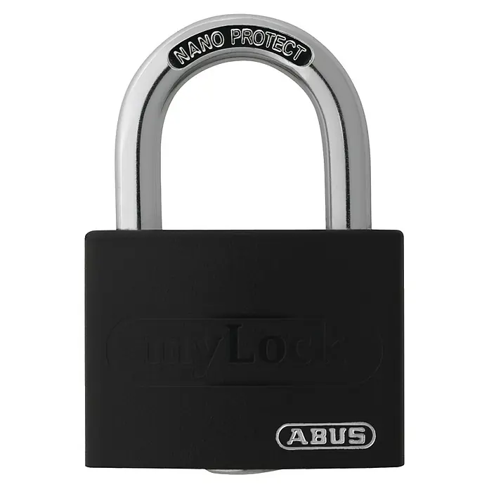 ABUS Vorhängeschloss Titalium 64TI/40HB40 gl.-6411 - gleichschließend und mit hohem Bügel - Kellerschloss mit Schlosskörper aus Spezial-Aluminium - ABUS-Sicherheitslevel 5
