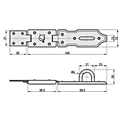 Basi Sicherheitsüberfalle SF 10 (L x B: 100 x 35 mm, Verzinkt) | BAUHAUS