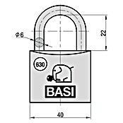 Basi Vorhängeschloss VHS 630 (Bügelstärke: 6 mm, Material Bügel: Stahl) | BAUHAUS