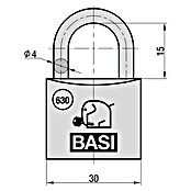 Basi Vorhängeschloss VHS 630 (Bügelstärke: 4 mm, Material Bügel: Stahl) | BAUHAUS