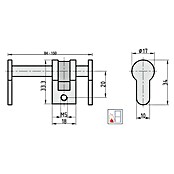 Basi Blindzylinder BZU 100 (Größenverstellbar, Stärke Tür: 84 mm - 150 mm) | BAUHAUS