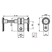 Basi Blindzylinder BZV 100 FS (Stärke Tür: 45 mm - 95 mm, Größenverstellbar) | BAUHAUS