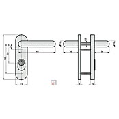 Basi Schutzbeschlag SB/FS 2200K ES1 (Feuerschutztür, Edelstahl, Türstärke: 44 mm - 66 mm, Drücker beidseitig, Mit Zylinderabdeckung) | BAUHAUS