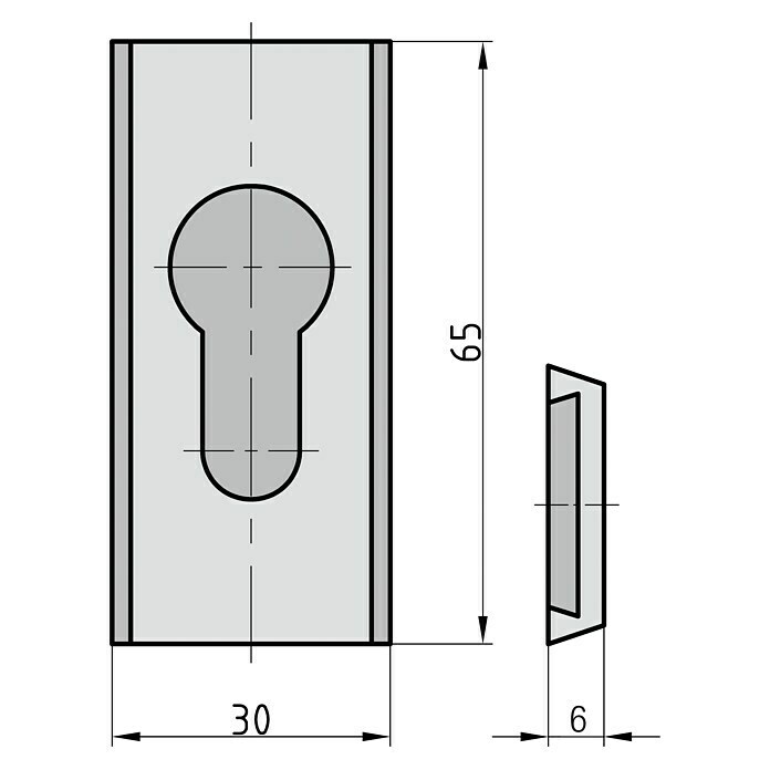 Basi Rosette SR 450 (Aluminium, Silber, Stärke Schild/ Rosette: 6 mm) | BAUHAUS