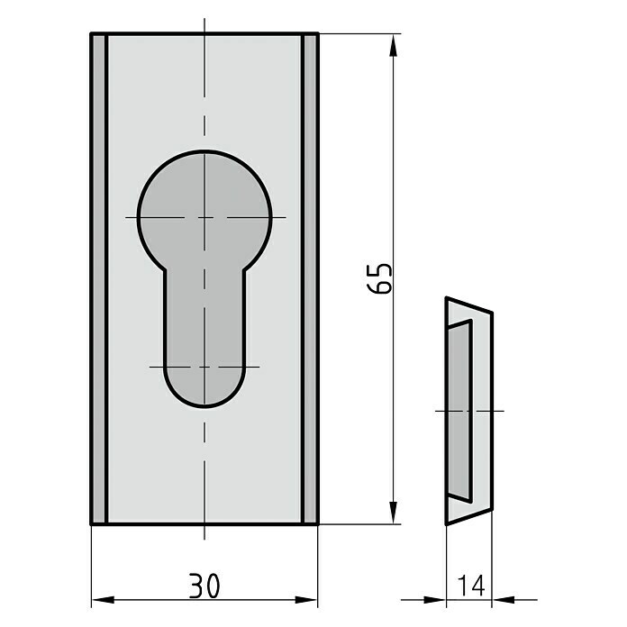 Basi Rosette SR 450 (Aluminium, Weiß, Stärke Schild/ Rosette: 14 mm) | BAUHAUS