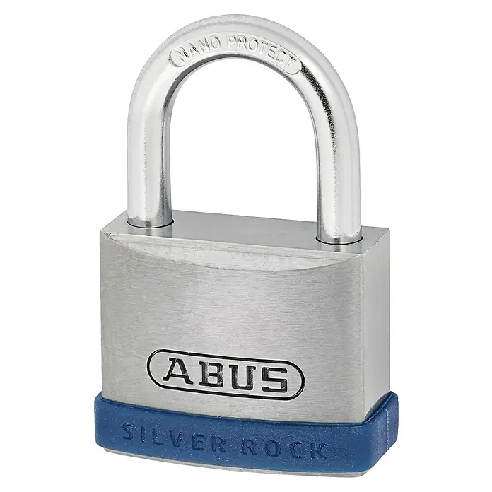 Abus Vorhängeschloss Silver Rock 5/40 Gleichschließend - B x H: 42,4 x 64,8 mm, Bügelstärke: 6,5 mm, Zink - ABUS Silver Rock Vorhängeschloss mit Nano Protect Bügel für erhöhten Schutz und Sicherheit im Alltag.
