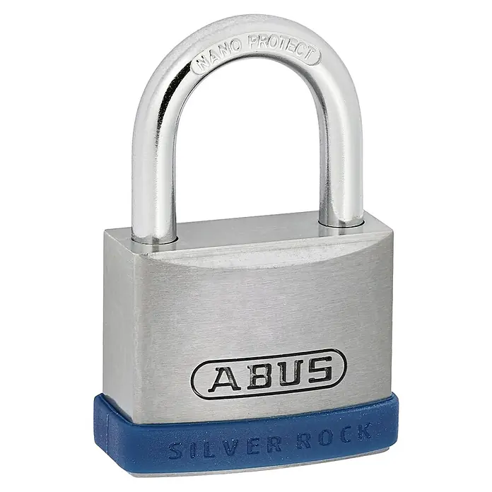 Abus Vorhängeschloss Silver Rock 5/40 Gleichschließend - B x H: 42,4 x 64,8 mm, Bügelstärke: 6,5 mm, Zink - Ein ABUS Silver Rock Vorhängeschloss mit Nano Protect Beschichtung.