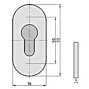 Basi Schlüsselschild SR 4100 PZ (Stärke Rosette: 9 mm) | BAUHAUS