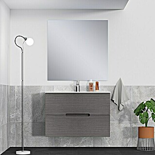 Mueble de lavabo India (L x An x Al: 39 x 80 x 54 cm, Gris ceniza)