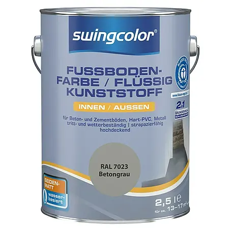 swingcolor 2in1 Fußbodenfarbe / Flüssig Kunststoff 2in1 RAL 7023