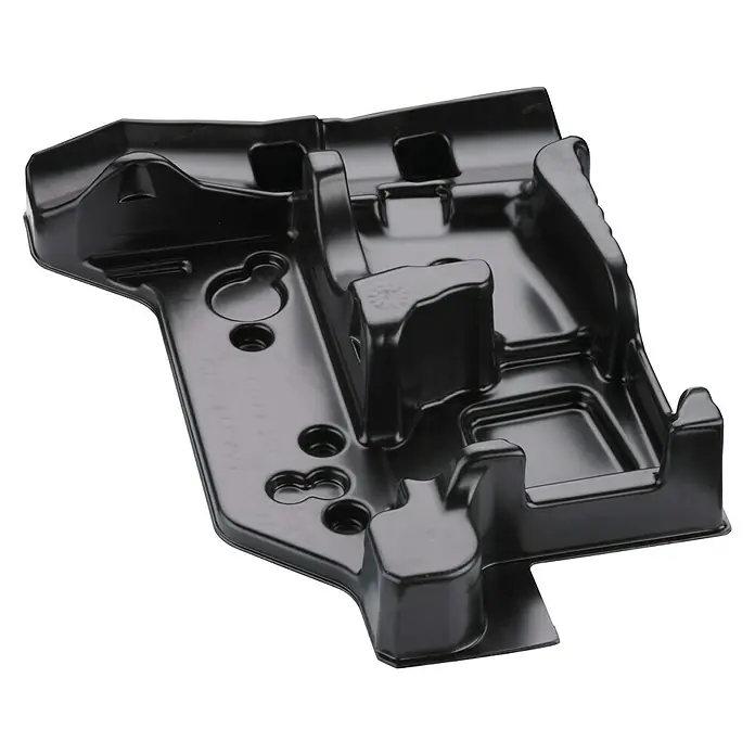 Bosch Professional Aufbewahrungseinlage für L-Boxx 136 - GDR/GSB/GSR 18V-LI HX Professional, 63 x 311 x 240 mm - Schwarzes Kunststoffprodukt mit verschiedenen Löchern und erhöhten Bereichen.