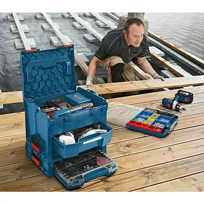 Bosch Professional Aufbewahrungseinlage für L-Boxx 136 - GDR/GSB/GSR 18V-LI HX Professional, 63 x 311 x 240 mm - Anwendungsbeispiel