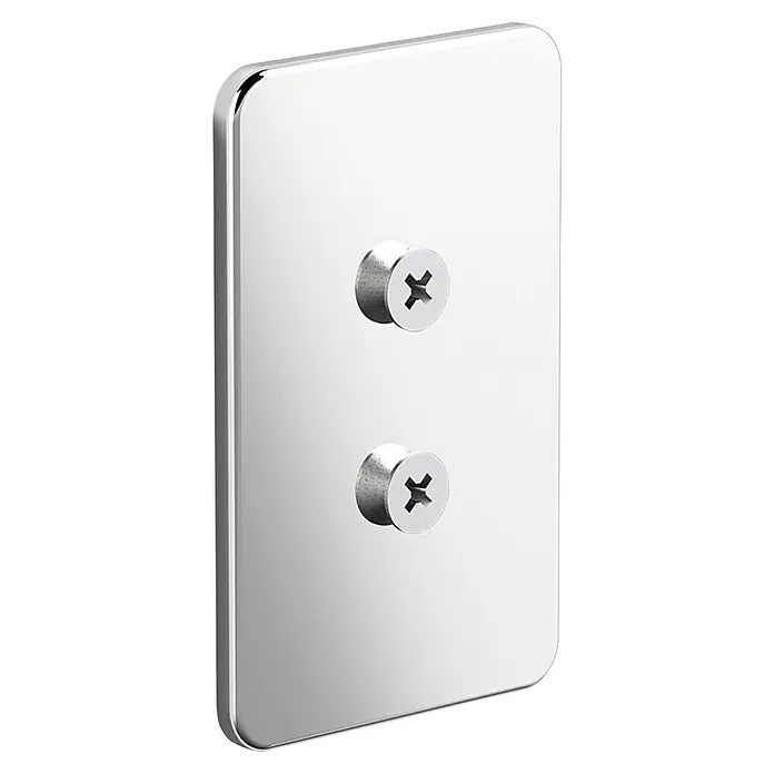 Creabath Placa de soporte adhesiva City - L x An: 0,4 x 4,5 cm - Una placa de accionamiento cromada con dos orificios para tornillos. Este accesorio de baño de alta calidad es muy llamativo.