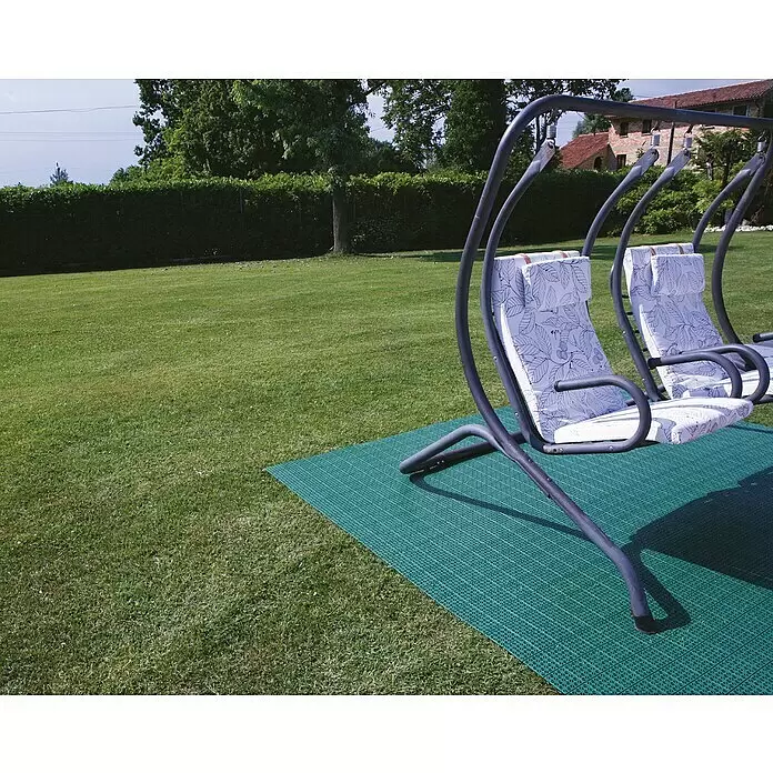 Klickfliese - Polyethylen, 55,5 x 55,5 x 1,1 cm, Grün, 9 Stk. - Stimmungsaufnahme
