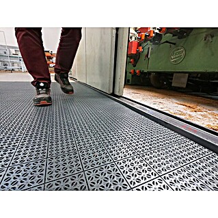 Klickfliese (Polyethylen, 55,5 x 55,5 x 1,1 cm, Grau, 9 Stk.)