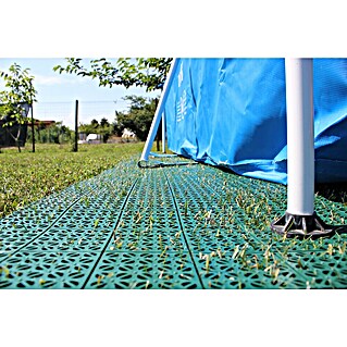 Klickfliese (Polyethylen, 55,5 x 55,5 x 1,1 cm, Grün, 9 Stk.)