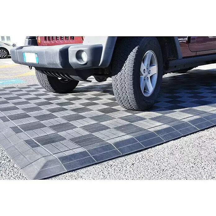 Klickfliese Mixtile - WPC, 40 x 40 x 4,5 cm, Anthrazit, 1 Stk. - Stimmungsaufnahme