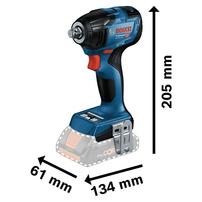 Bosch Professional AMPShare 18V Akku-Drehschlagschrauber GDS 18V-210 (18 V, Ohne Akku, 210 Nm, Ohne Bluetooth-Modul) | BAUHAUS