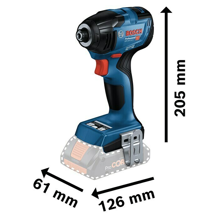 Bosch Professional AMPShare 18V Akku-Drehschlagschrauber GDR 18V-210 C (18 V, Ohne Akku, 210 Nm, Ohne Bluetooth-Modul) | BAUHAUS