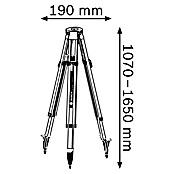 Bosch Professional Stativ BT 170 (Stativ-Gewinde: ⁵⁄₈″, Arbeitshöhe: 107 cm - 165 cm) | BAUHAUS