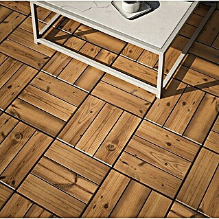 Klickfliese Smartdeck (Kiefer, 30 x 30 x 2,5 cm, Naturbraun, 6 Stk.)