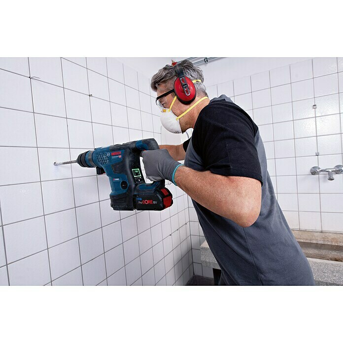 Bosch Professional AMPShare 18V Akku-Kombihammer GBH 18V-34 CF (18 V, 2 Akkus, 8 Ah, 5,8 J) | BAUHAUS