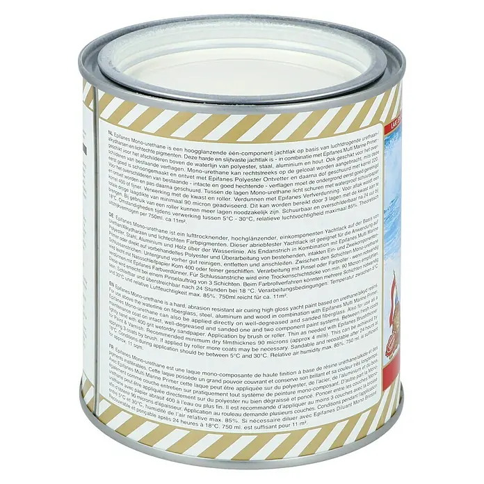 Epifanes Yachtlack Mono-Urethan - Arktisweiß 3248, 750 ml - Epifanes Mono-Urethan Yachtlack: Hochglänzend, lufttrocknend und ideal für Oberflächen aus Polyester, Stahl, Aluminium und Holz.