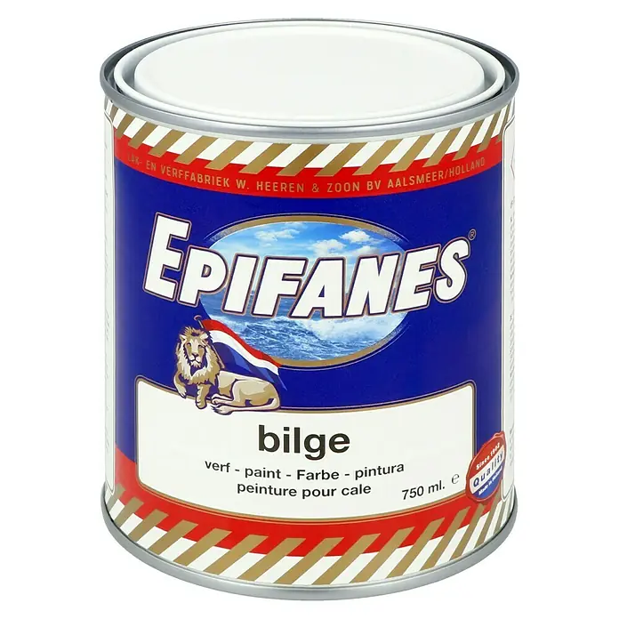 Epifanes Bilgenfarbe - 750 ml, Weiß - Dose Epifanes Bilge Farbe, ein hochwertiges Produkt für den Schutz und die Pflege von Booten und anderen Wasserfahrzeugen.