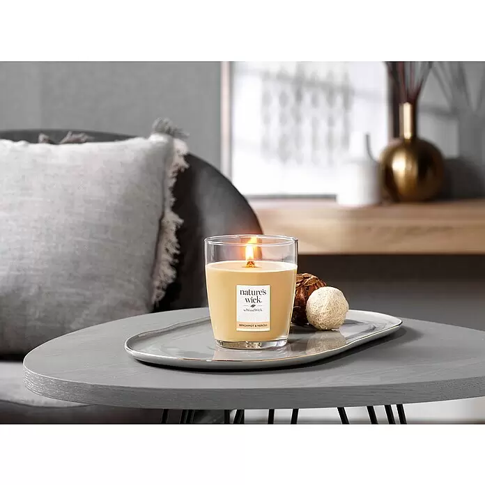Woodwick Nature's Wick Duftkerze - Im Glas, Bergamot & Neroli, Anzahl Dochte: 1 Stk. - Stimmungsaufnahme