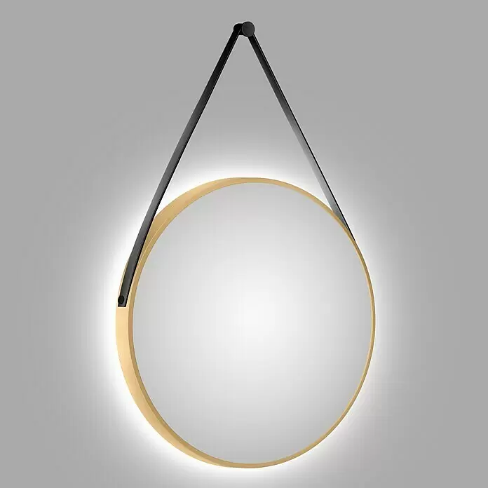DSK Lichtspiegel Silver Barbier - Durchmesser: 80 cm, Gold, Leuchtmittel - Stimmungsaufnahme