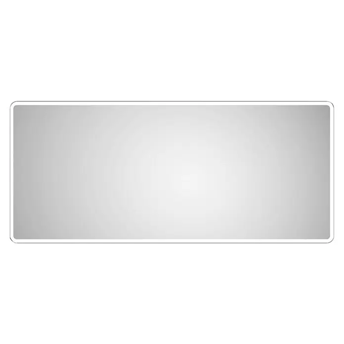 DSK Lichtspiegel Silver Luna - 160 x 70 cm - Ein modernes, rechteckiges Paneel mit abgerundeten Ecken und einer weichen, grauen Farbfläche, ideal für minimalistische Designs und sanfte Akzente.