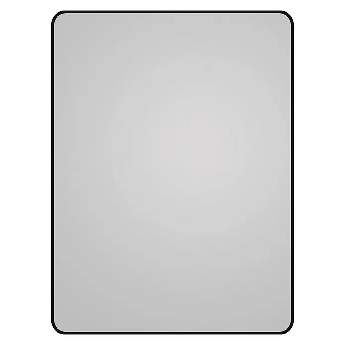 DSK Wandspiegel Black Magico - 80 x 60 cm, Schwarz - Grauer Bildschirm mit abgerundeten Ecken und schwarzem Rand. Ideal für Präsentationen oder als Hintergrund für Designs.