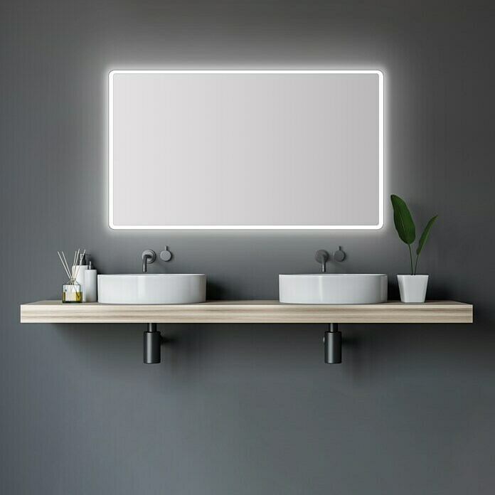 DSK Lichtspiegel Silver Luna (120 x 70 cm) | BAUHAUS