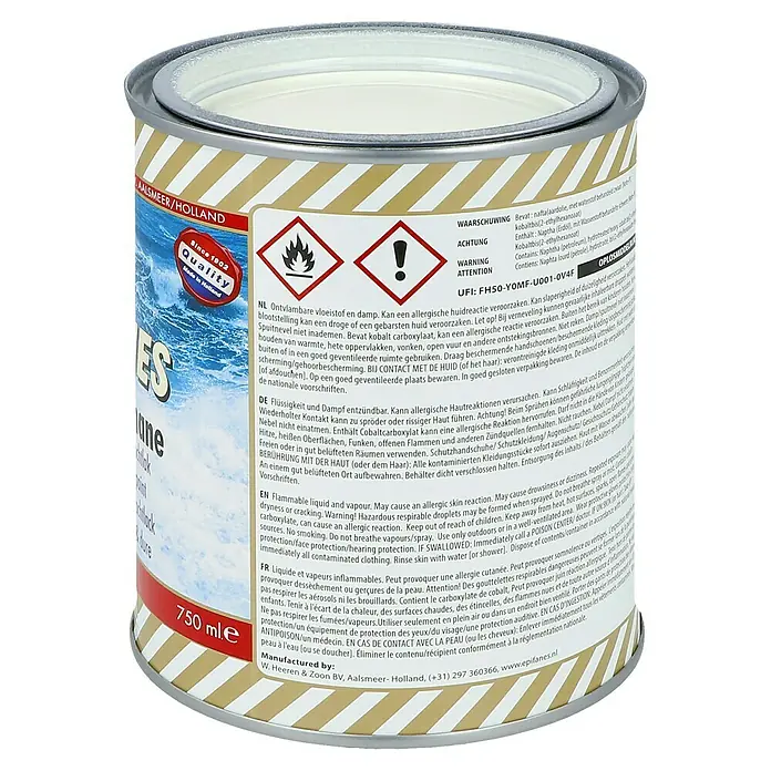 Epifanes Yachtlack Mono-Urethan - Weißblau 3125, 750 ml - Dose Epifanes Bootslack, entzündbare Flüssigkeit, kann allergische Hautreaktionen verursachen.