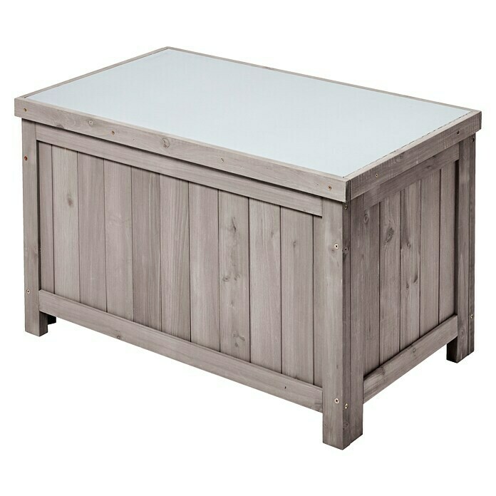 Butenkist Aufbewahrungsbox HenrietteL x B x H: 75 x 45 x 45 cm, Holz, Warm Grey Diagonal View