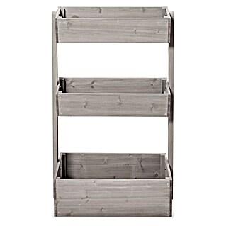 Butenkist Hochbeet Freyja (76 x 43 x 120 cm, Holz, Warm Grey)